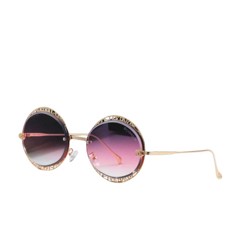 CHANEL SOLEIL VINTAGE SUNGLASSES PURPLE ROSE