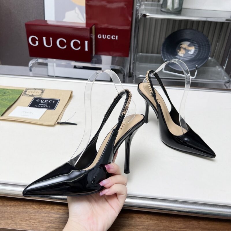 Alternative view of GUCCI SIGNORIA SLINGBACK PUMP IN BLACK 783821 BNC80 1000