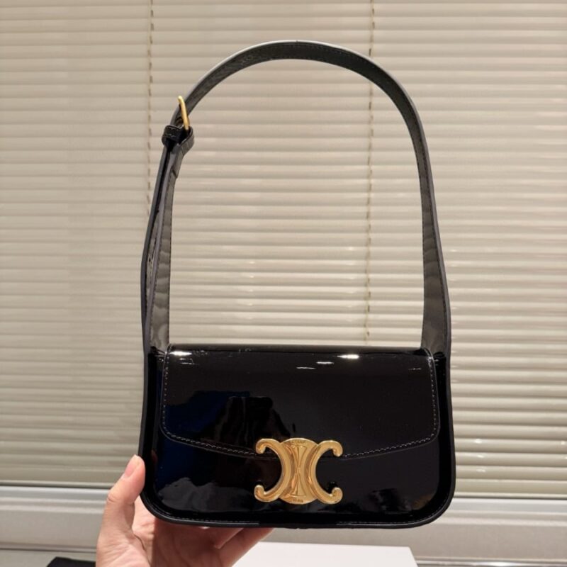 Alternative view of CELINE SHOULDER BAG TERENCE IN BLACK 21CM 118313FZI 38NO