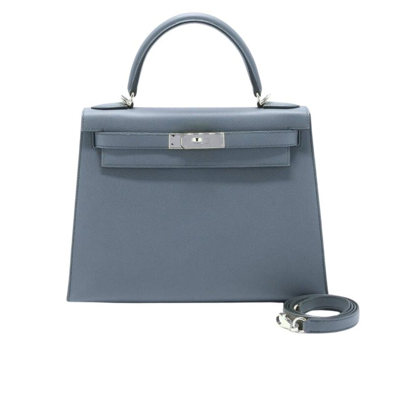 HERMES KELLY EPSOM BLEU CELESTE 28CM