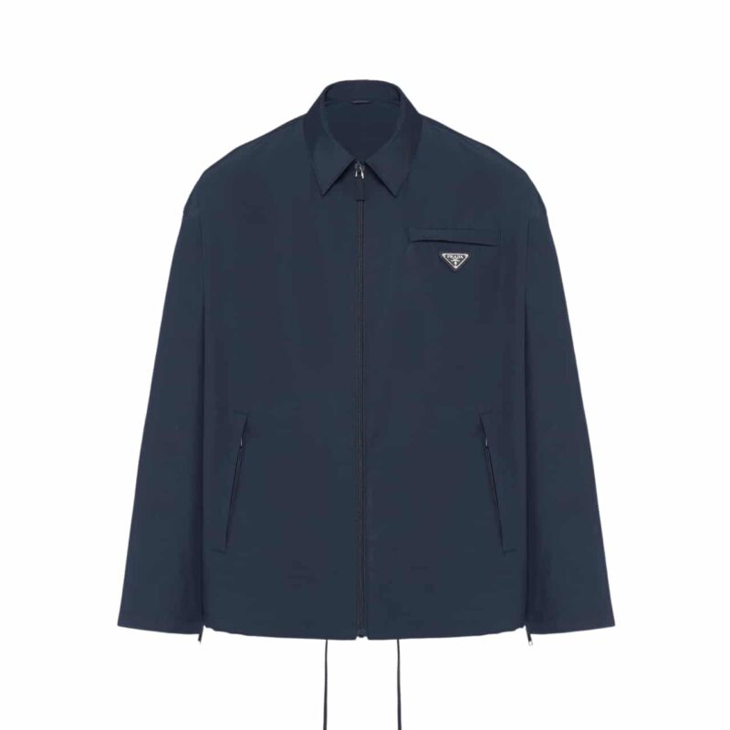 PRADA TECHNICAL POPLIN JACKET BLUE