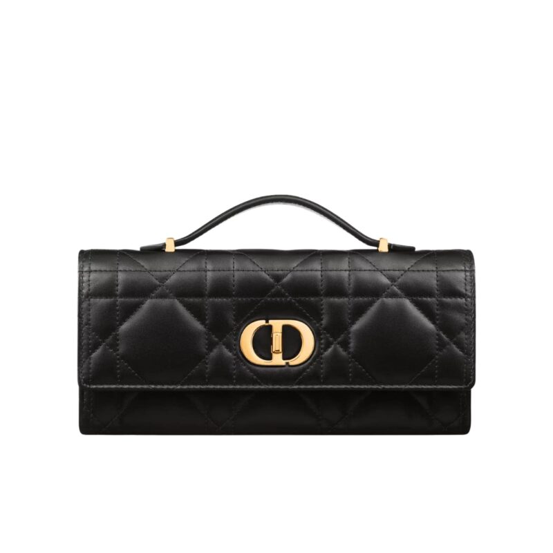 DIOR MISS CARO TOP HANDLE POUCH BLACK 24CM S5221UHAG M900