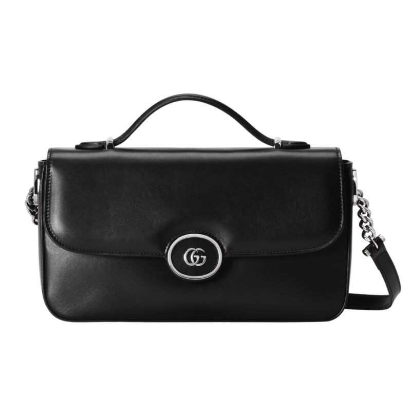 GUCCI PETITE GG SMALL SHOULDER BAG BLACK 27CM 739721 AABSG 1000