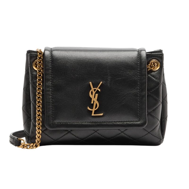 SAINT LAURENT MINI NOLITA IN BLACK 18CM 6727381EL071000