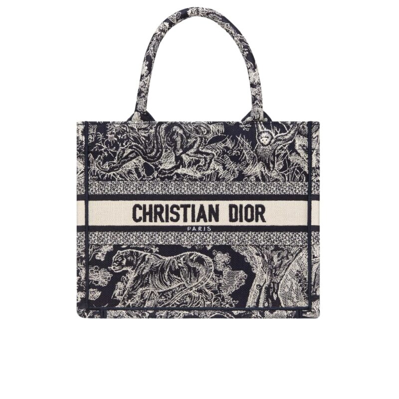 DIOR SMALL BOOK TOTE REVERSE EMBROIDERY BLUE 26CM M1265ZRGO M35I