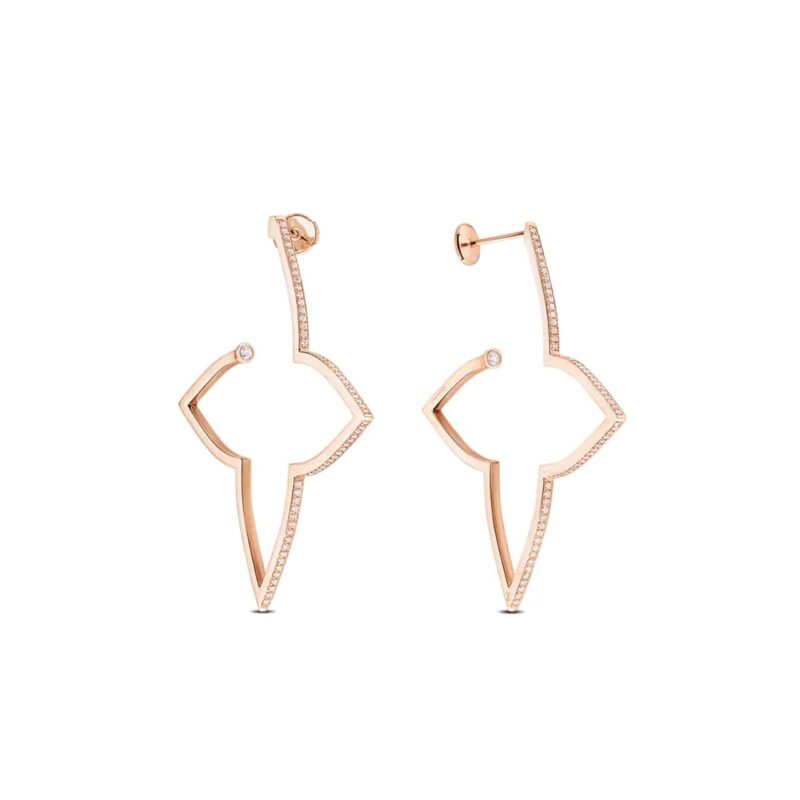 LOUIS VUITTON OMBRE BLOSSOM XL HOOPS PINK GOLD Q06969