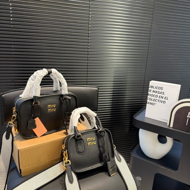 Alternative view of MIUMIU SHOULDER STRAP ARCADI BAG BLACK 24CM