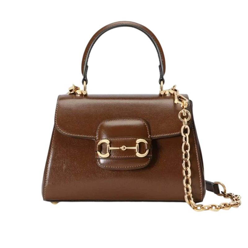 GUCCI HORSEBIT 1955 MINI TOP HANDLE BAG LIGHT BROWN 29CM 703848 AAA7G 2361