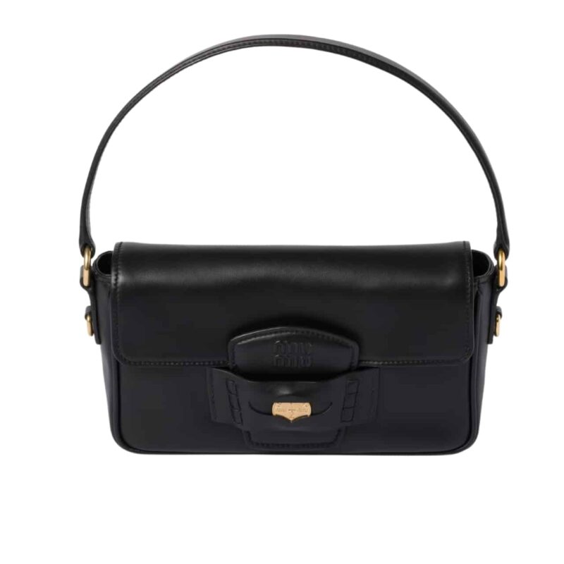 MIUMIU PENNY BAG BLACK 24CM 5BD270 ACRM F0K74 V OOO