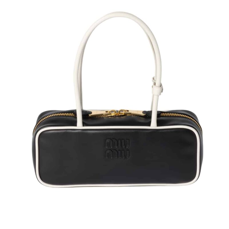MIUMIU BEAU BAG BLACK 27CM 5BB173 2IBP F0967 V OWM