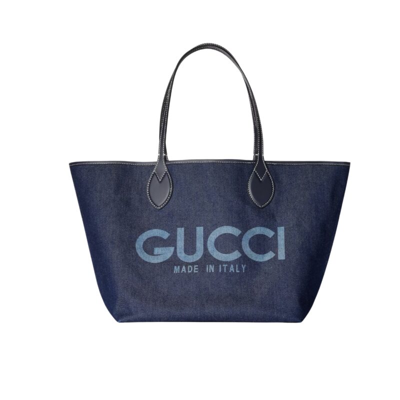 GUCCI TOTISSIMA MEDIUM REVERSIBLE TOTE DENIM DARK BLUE 30CM 820481 FAD3J 8441