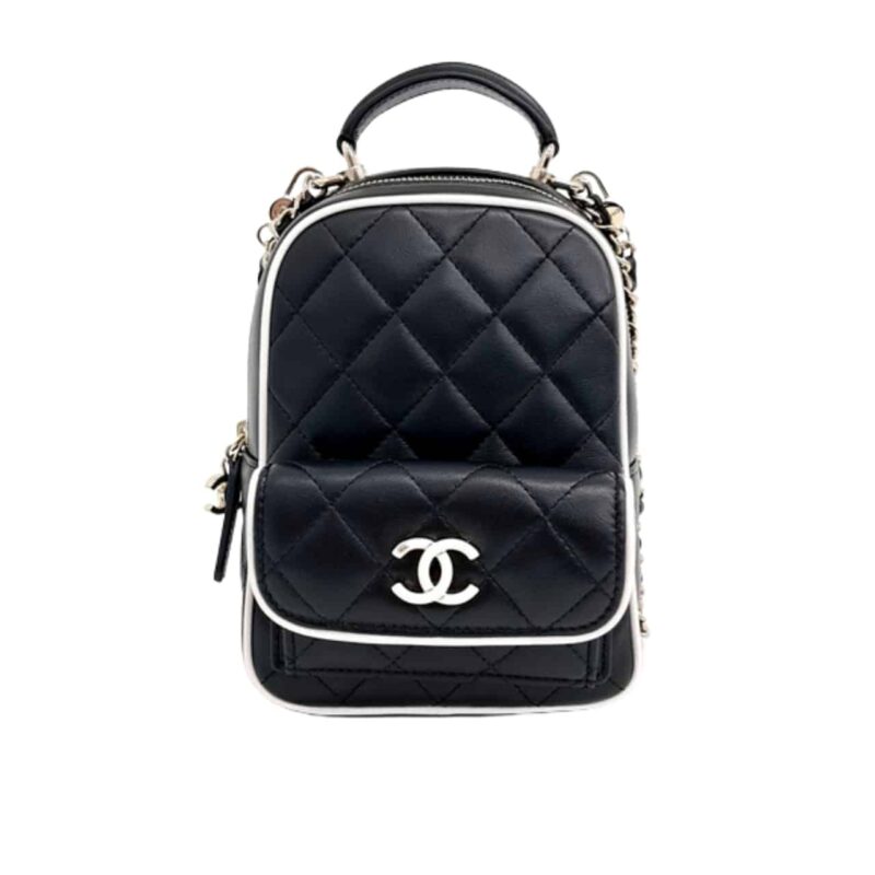 CHANEL MINI BACKPACK BLACK 13CM