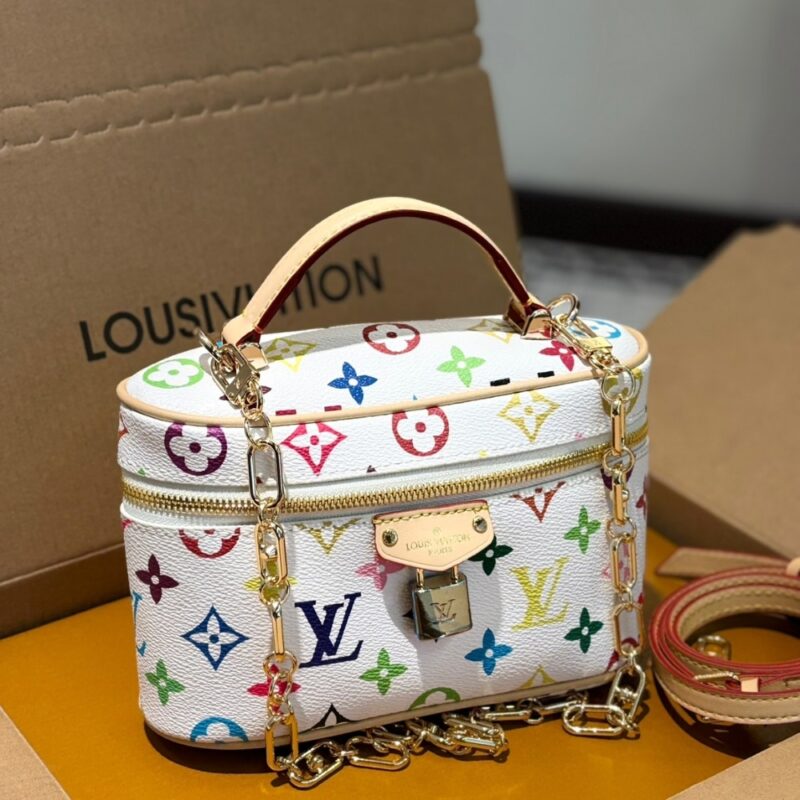 Alternative view of LOUIS VUITTON X TAKASHI MURAKAMI VANITY CHAIN POUCH WHITE 20CM M13662