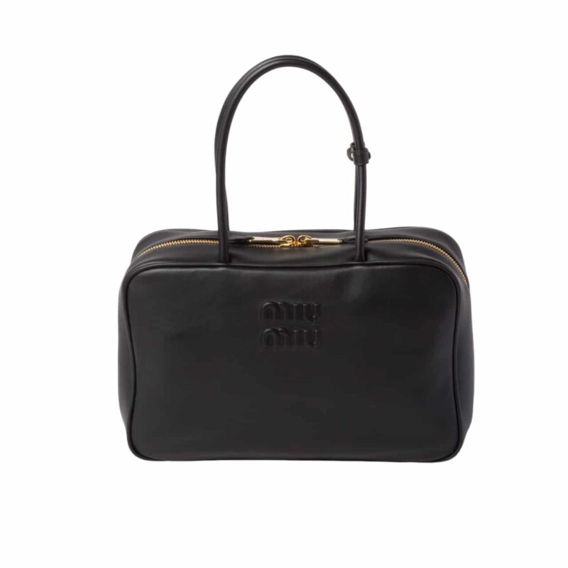 MIUMIU BEAU BAG BLACK 34CM 5BB117 2CRW F0002 V MON