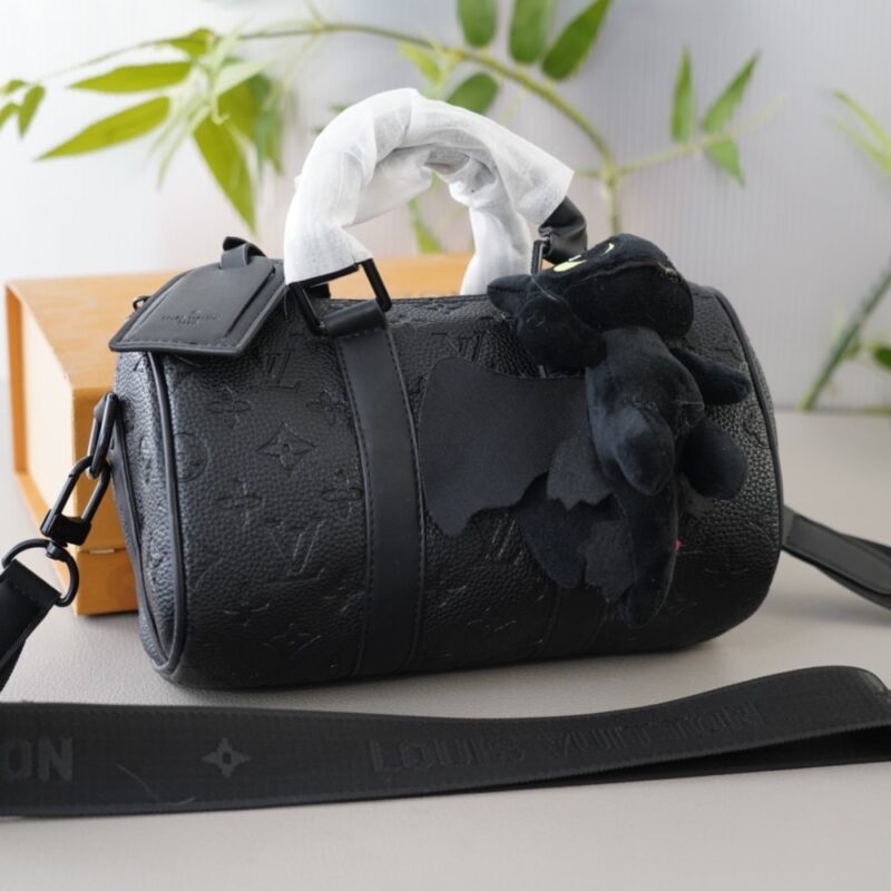 Alternative view of LOUIS VUITTON KEEPALL BANDOULIÈRE 25 MONOGRAM TAURILLON BLACK 24CM M20900