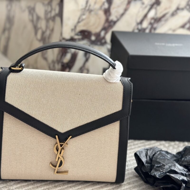Alternative view of SAINT LAURENT CASSANDRA MEDIUM TOP HANDLE BAG IN CANVAS 25CM