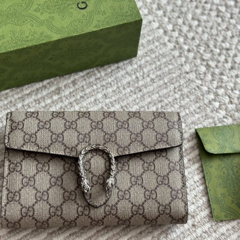 Alternative view of GUCCI DIONYSUS GG SUPREME CHAIN WALLET BEIGE AND EBONY 20CM  ‎401231 KHNSN 8642