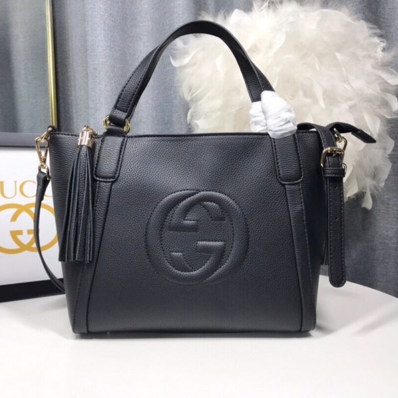 Alternative view of [SUPER VIP 1:1] GUCCI SOHO SMALL TOP HANDLE BAG BLACK 35CM 369176 A7M0G 1000