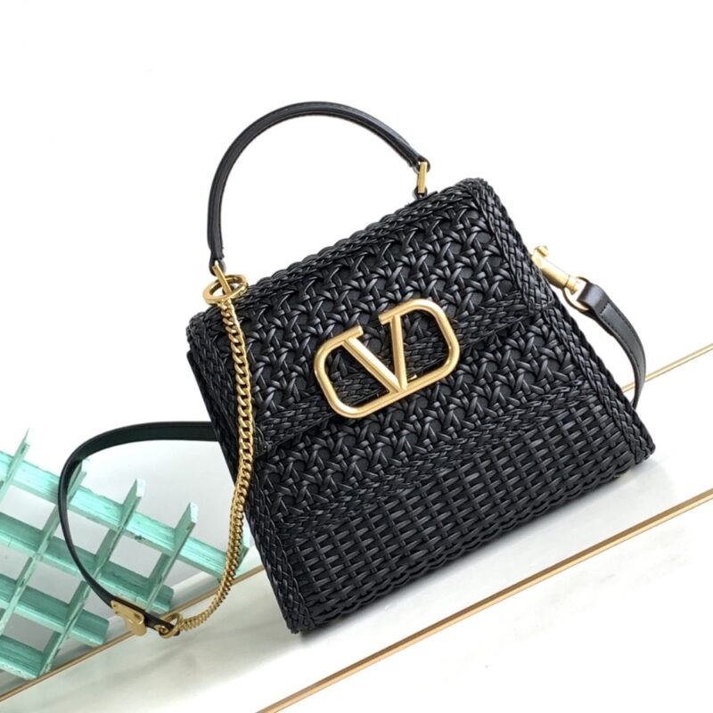Alternative view of VALENTINO VLOGO TOP HANDLE BAG BLACK 22CM