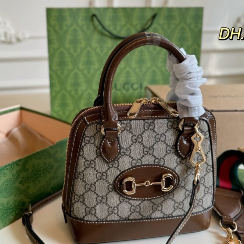 Alternative view of GUCCI HORSEBIT 1955 BEIGE DARK BROWN 20CM