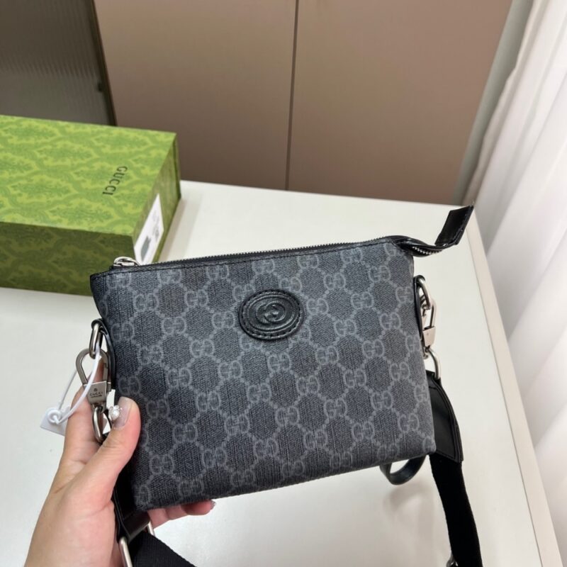 Alternative view of GUCCI MESSENGER BAG WITH INTERLOCKING G BLACK 29CM