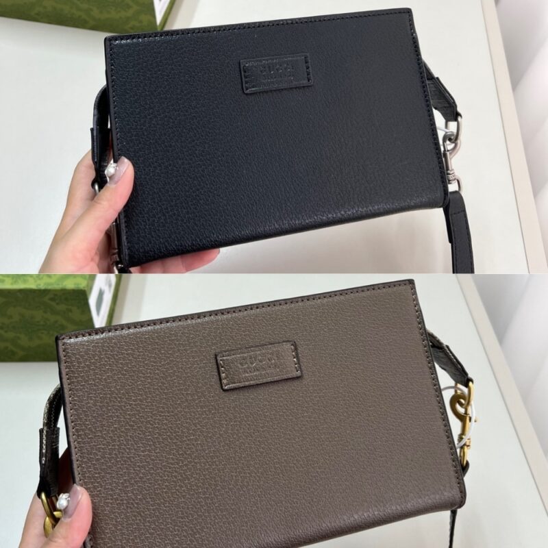 Alternative view of GUCCI SUPER MINI GG LEATHER CROSSBODY BAG 15CM