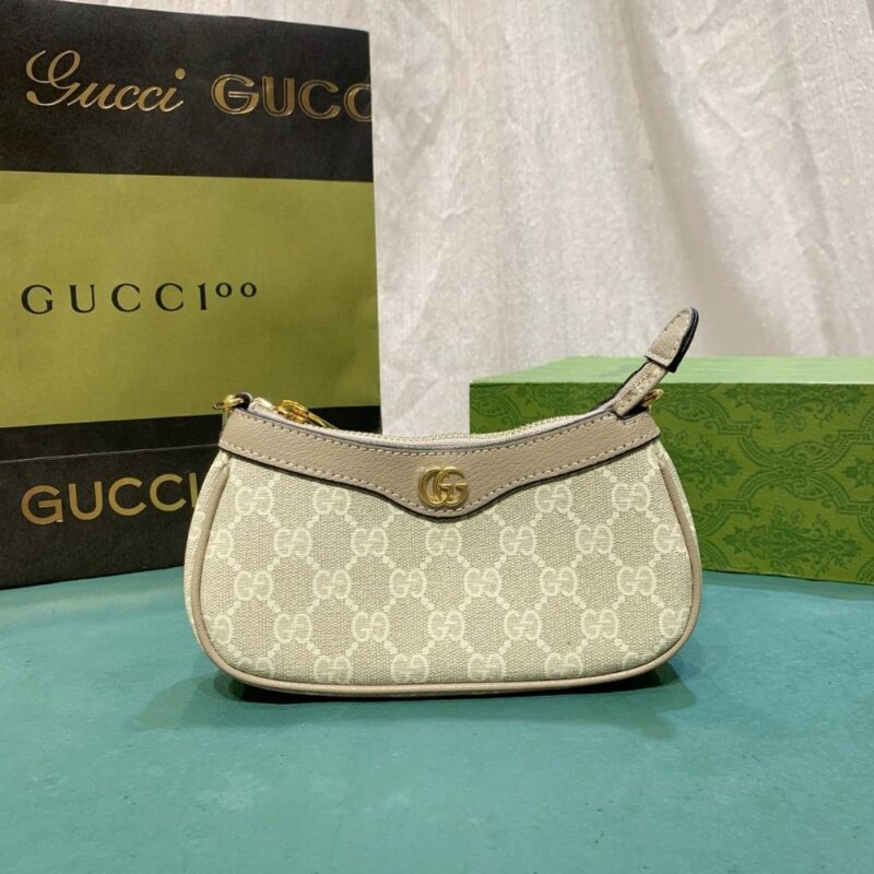 Alternative view of GUCCI OPHIDIA MINI BAG BEIGE AND WHITE 19CM 764960 FACJT 9641
