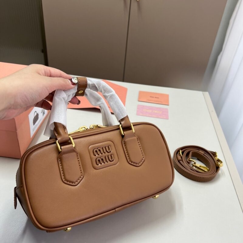 Alternative view of MIUMIU ARCADIE BAG COGNAC 22CM  5BB142 ACR3 F0046 V OON