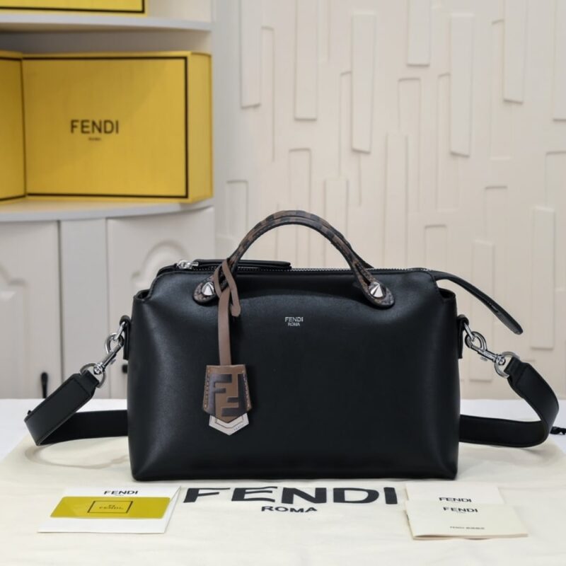 Alternative view of FENDI WOMEN BY THE WAY REGULAR LEATHER BOSTON BAG BLACK 28CM