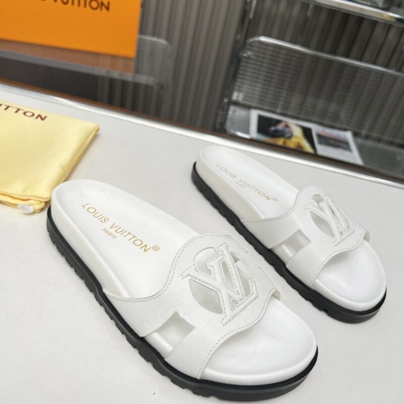 Alternative view of LOUIS VUITTON ISOLA FLAT COMFORT MULE WHITE 1ACPB9