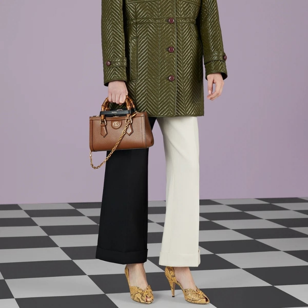 Gucci Diana Small Shoulder Bag Brown Leather 25cm 735153 DJ24T 2548 - Image 7