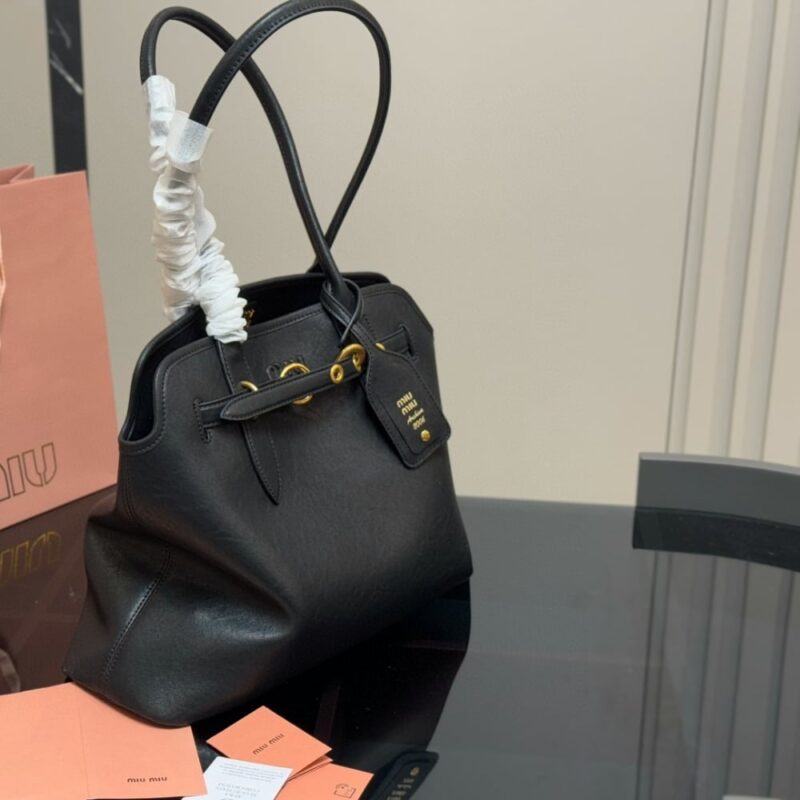 Alternative view of MIUMIU AVENTURE NAPPA BAG BLACK 41CM 5BG291 2BBLF0002 V OON