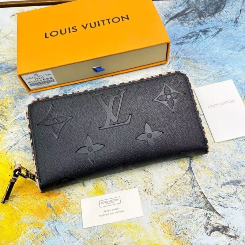 Alternative view of LOUIS VUITTON ZIPPY WALLET WILD AT HEART MONOGRAM EMPREINTE GIANT BLACK 19CM