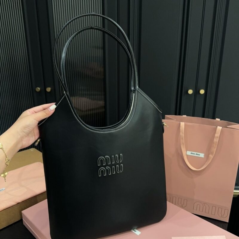 Alternative view of MIUMIU IVY BAG BLACK 35CM 5BG231 ACRW F0002 V MLN