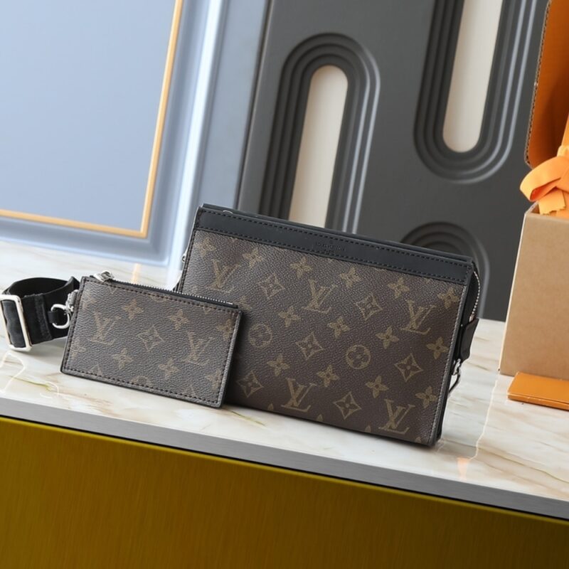 Alternative view of LOUIS VUITTON GASTON WEARABLE WALLET MONOGRAM MACASSAR COATED CANVAS BROWN 18CM M14036