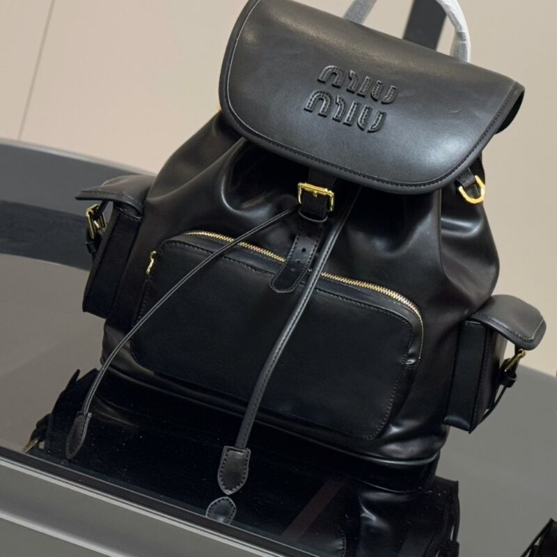 Alternative view of MIUMIU LEATHER BACKPACK BLACK 27CM 5BZ042 2CRW F0002 V OOO