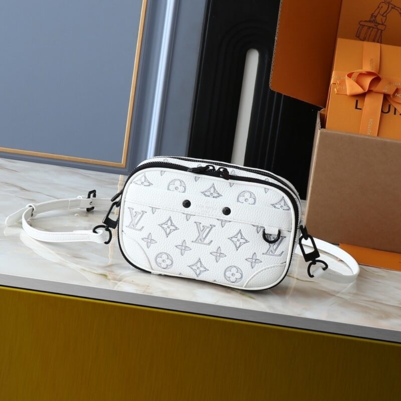 Alternative view of LOUIS VUITTON ALPHA WEARABLE WALLET MONOGRAM SHADOW WHITE AND NAVY 18CM M83383
