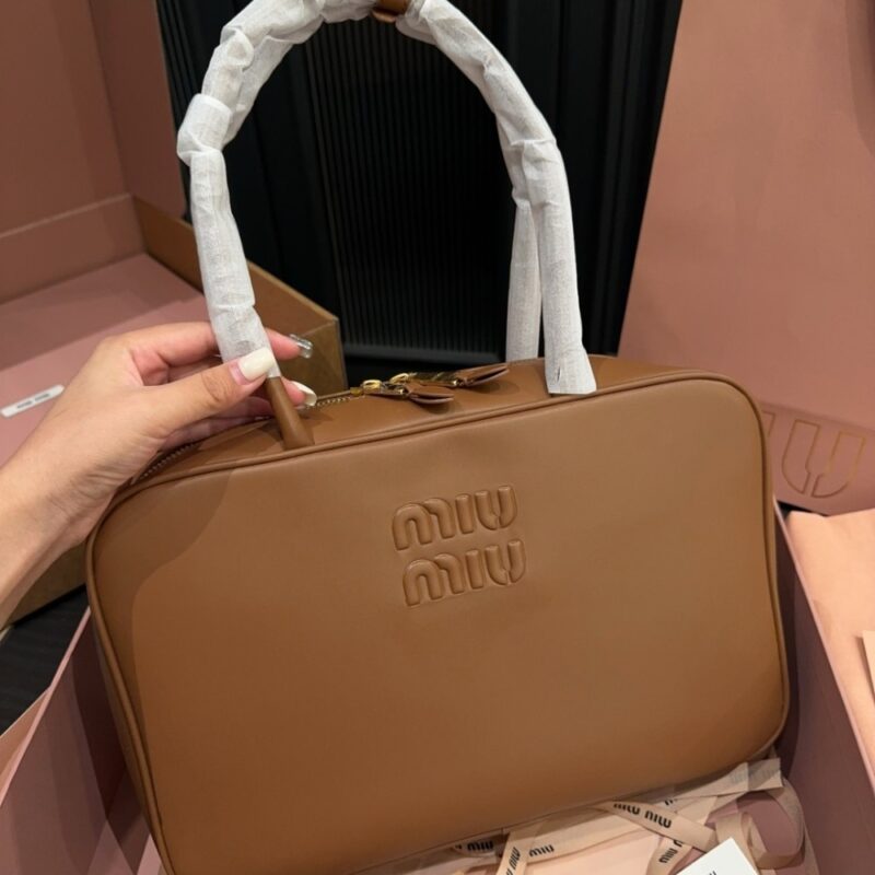 Alternative view of MIUMIU BEAU BAG COGNAC 34CM 5BB117 2CRW F0046 V MON