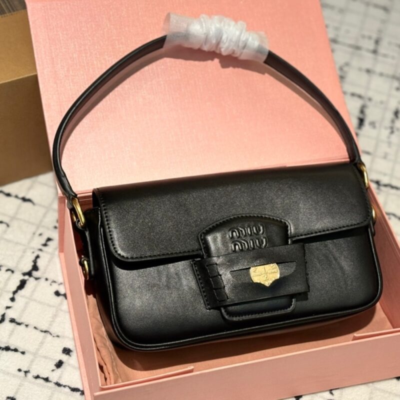 Alternative view of MIUMIU PENNY BAG BLACK 24CM 5BD270 ACRM F0K74 V OOO
