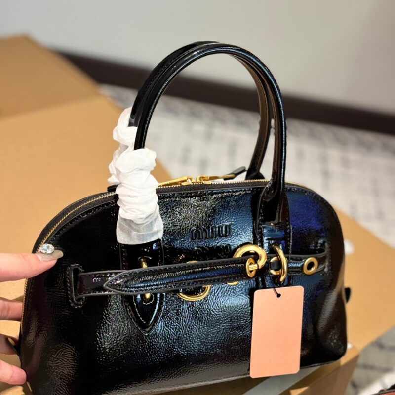 Alternative view of MIUMIU AVENTURE NAPPA TOP HANDLE BAG BLACK 28CM 5BB169 2BBL F0002 V OOO