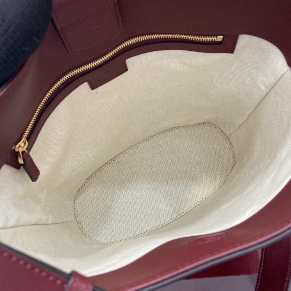 GUCCI 73 SMALL BUCKET BAG ROSSO ANCORA RED LEATHER 20CM 833665 AAEC2 6207 - Image 3