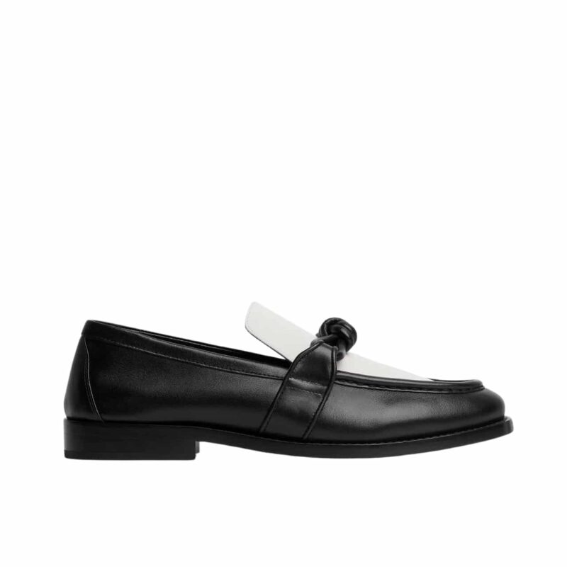 BOTTEGA VENETA ASTAIRE LOAFER BLACK AND WHITE 796696V5DZ11061