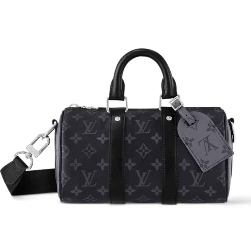 LOUIS VUITTON KEEPALL BANDOULIÈRE 25 MONOGRAM ECLIPSE BLACK 24CM M46271