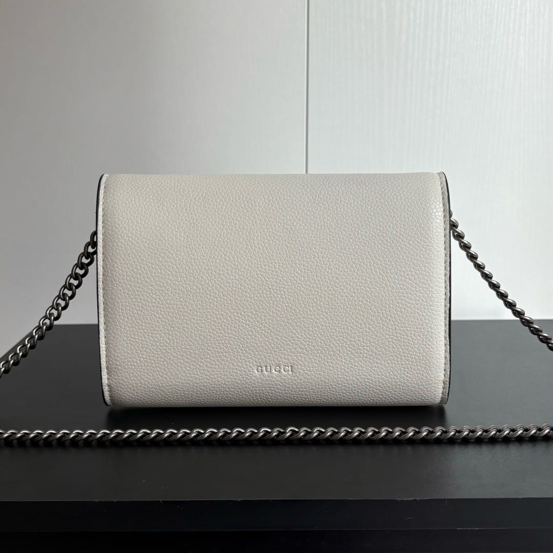 Gucci Dionysus Wallet On Chain White Leather 20Cm 401231 CAOGM 9174 - Image 5