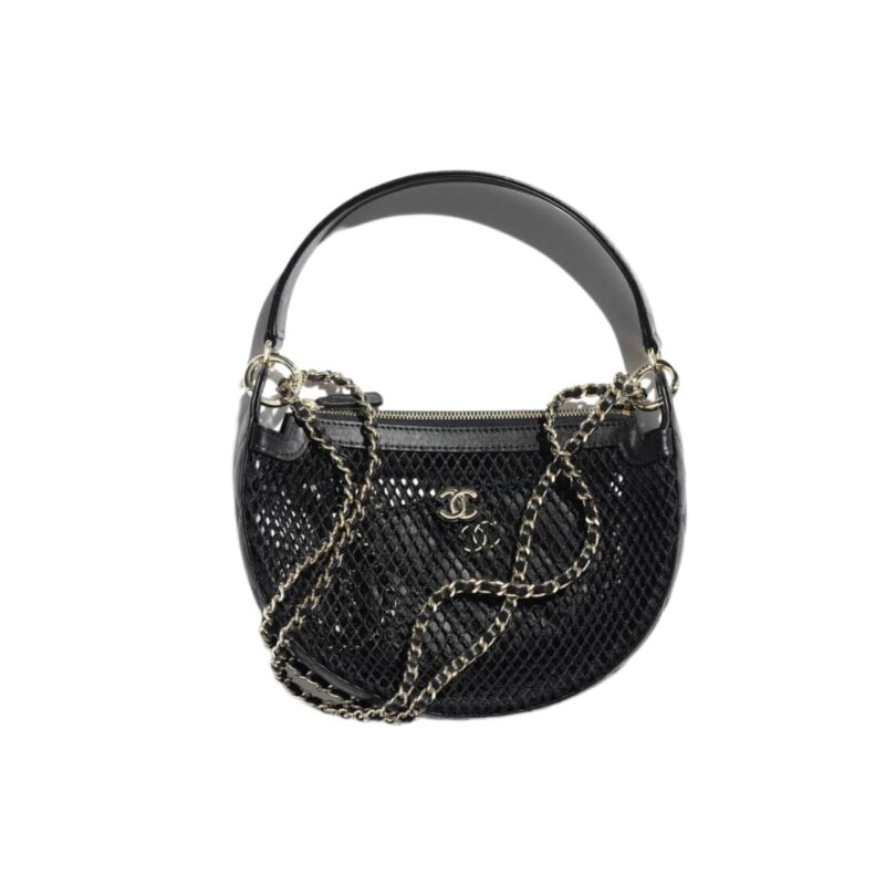 CHANEL CLUTCH WITH CHAIN BLACK 20CM AP4573 B20118 94305