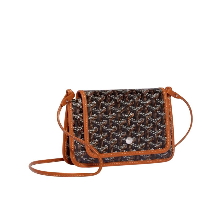 GOYARD PLUMET POCKET WALLET BLACK AND TAN 21CM PLUMETPMLTY01CL03P