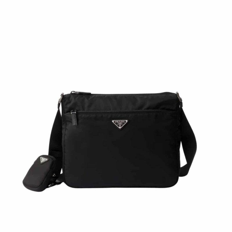 PRADA RE NYLON BAG BLACK 30CM 1BC421 RV44 F0002 V D1M