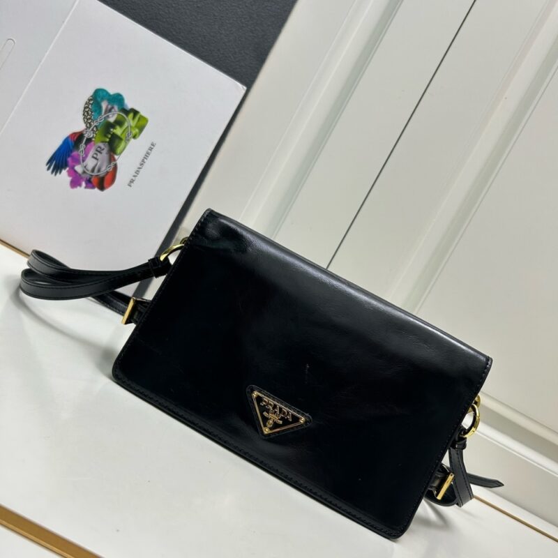 Alternative view of PRADA LEATHER SHOULDER BAG BLACK 23CM 1BD082 2CYR F0002 V DVJ