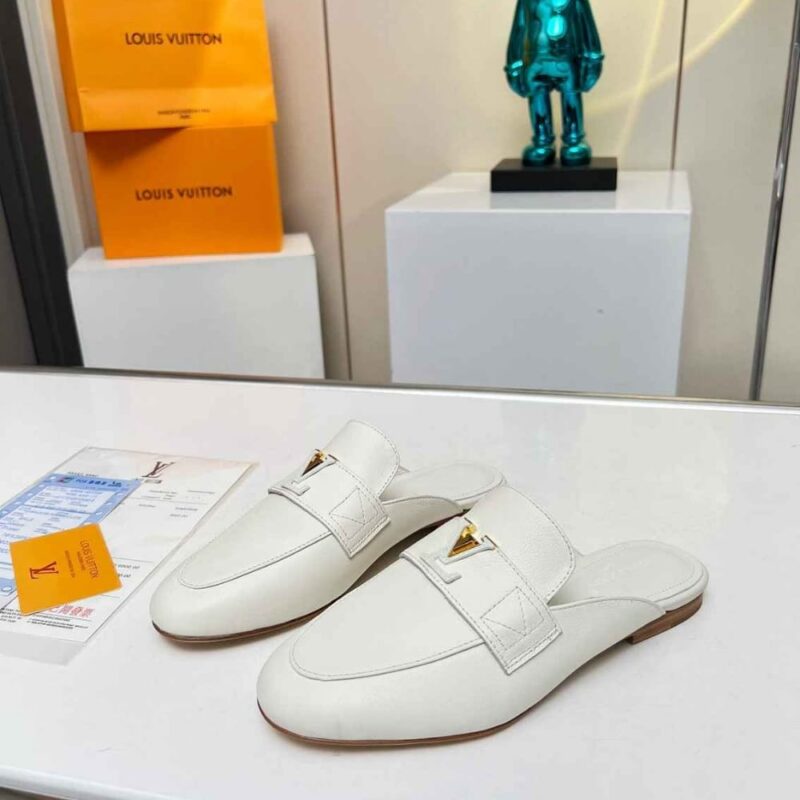Alternative view of LOUIS VUITTON MARE OPEN BACK LOAFER WHITE