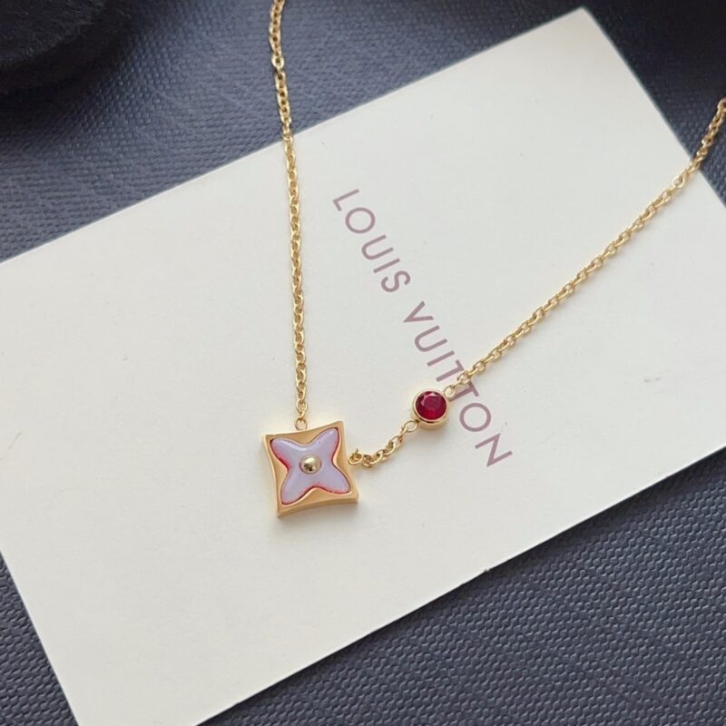 Alternative view of LOUIS VUITTON COLOR BLOSSOM BB STAR NECKLACE RED GOLD